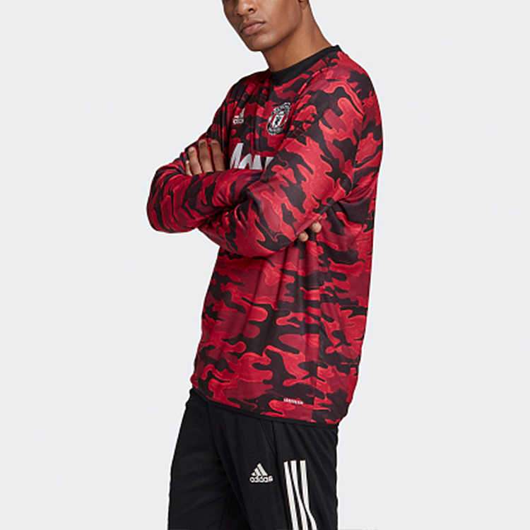 Sizing adidas Manchester United Baju Latihan Corak Kamouflage Merah FR6031