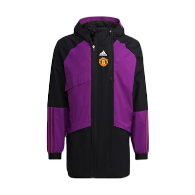adidas Manchester United Colorblock Zip Jacket Purple Long Sleeve GR3910
