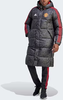 阿迪达斯曼联DNA羽绒外套黑色足球连帽夹克 IA8535 Lookbook 阿迪达斯曼联DNA羽绒外套黑色足球连帽夹克 IA8535