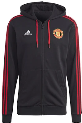adidas Manchester United DNA Full-Zip Hoodie Black Three Stripes Jacket IA8529 Buy adidas Manchester United DNA Full-Zip Hoodie Black Three Stripes Jacket IA8529