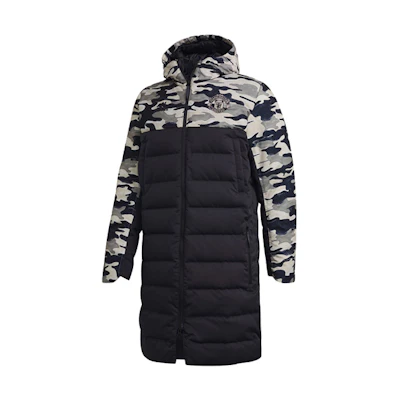 adidas Manchester United Embroidered Windproof Down Jacket Black Mens. FR3867