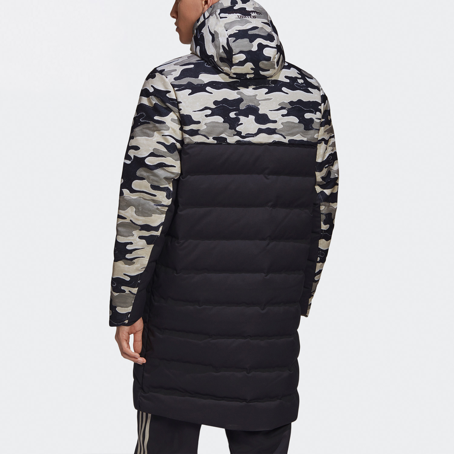 adidas Manchester United Embroidered Windproof Down Jacket Black Mens. FR3867 圖 5