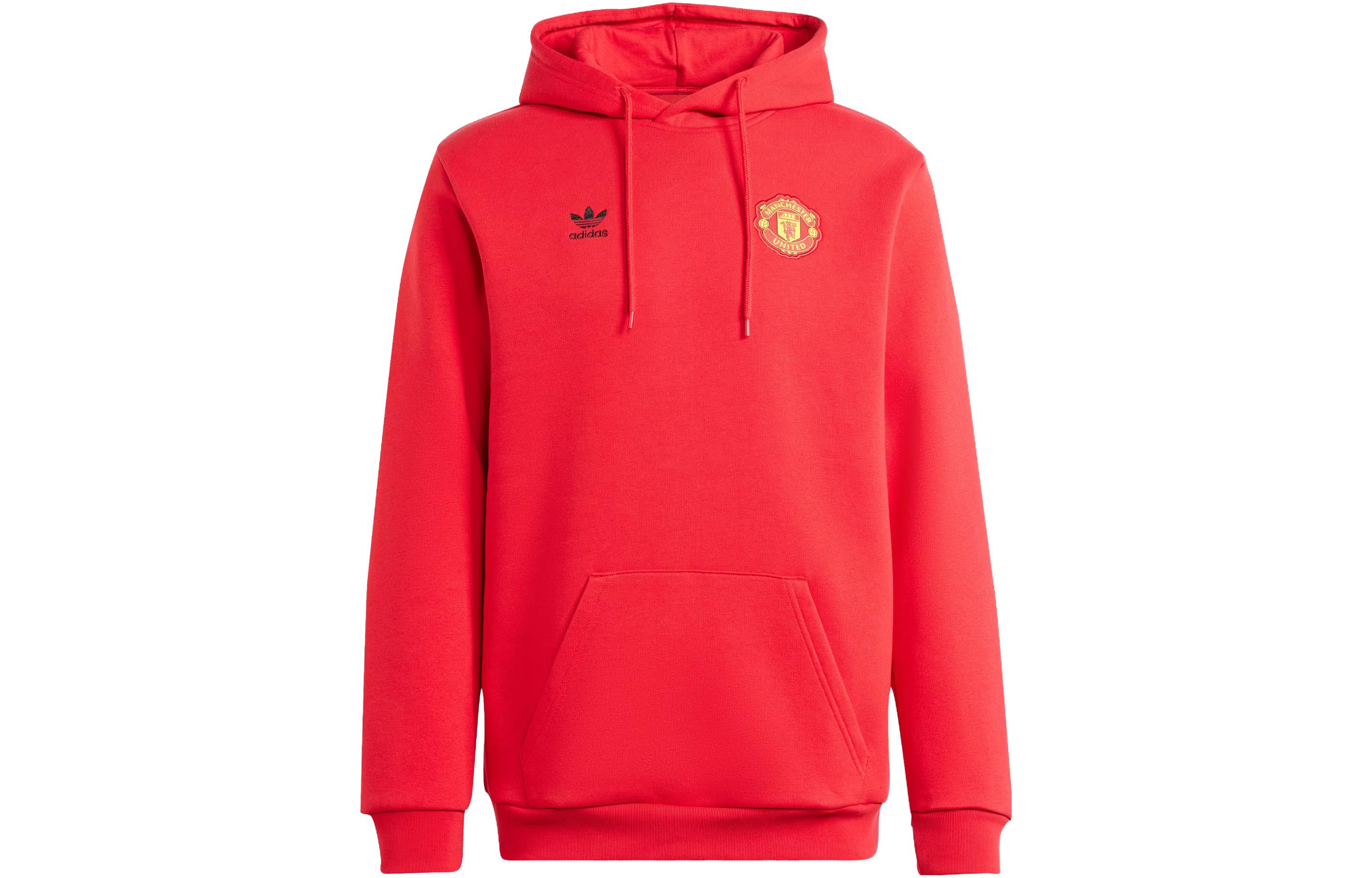 adidas Manchester United Essentials Graphic Hoodie Red - Soccer Casualwear IK8706
