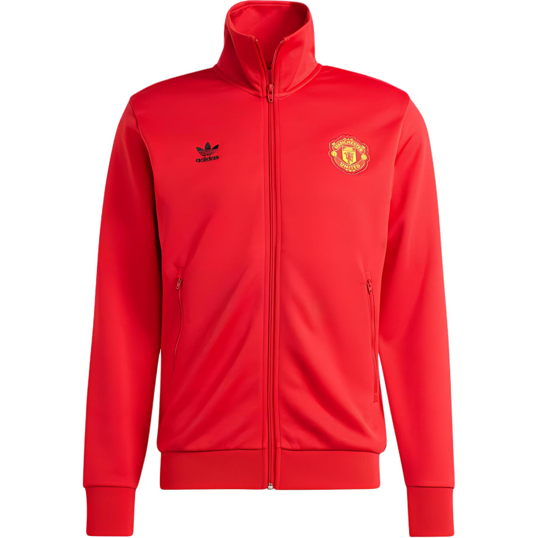 adidas Manchester United Essentials Trefoil Track Jacket Red/Black for Men IK8704