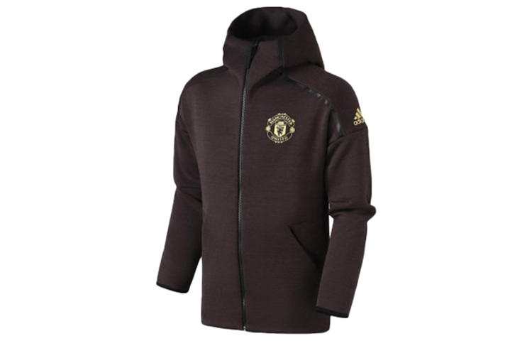 adidas Manchester United Football Track Jacket Carbon Black DZ0456