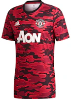 adidas Manchester United Football Training Jersey 20/21 Red Short Sleeve FR6033