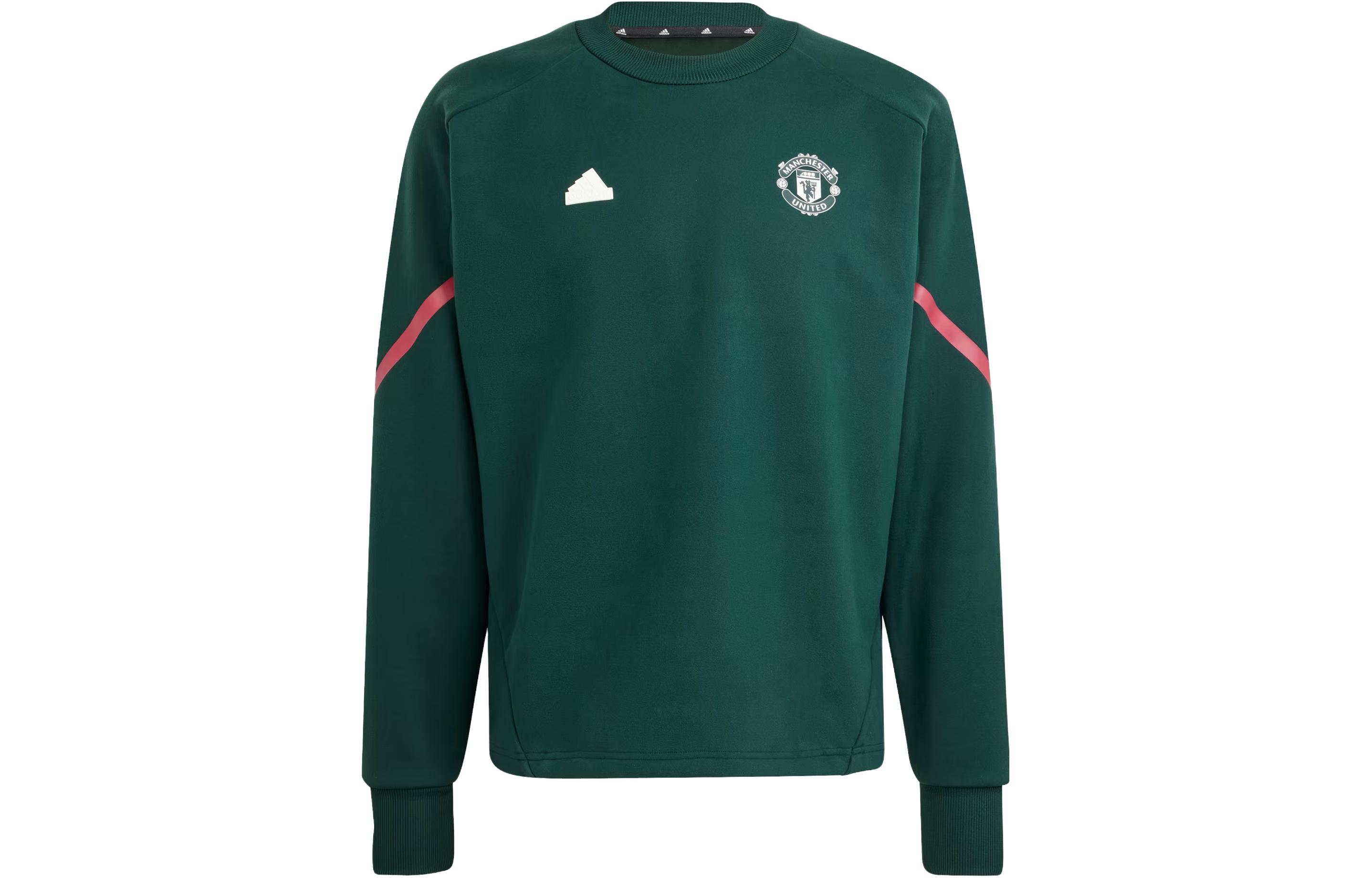 adidas Manchester United Gameday Crew Sweatshirt Green Round-Neck Top IA8558
