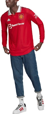 adidas Camiseta Roja Manchester United Home Versión Jugador Mangas Largas HN5748 Lookbook adidas Camiseta Roja Manchester United Home Versión Jugador Mangas Largas HN5748