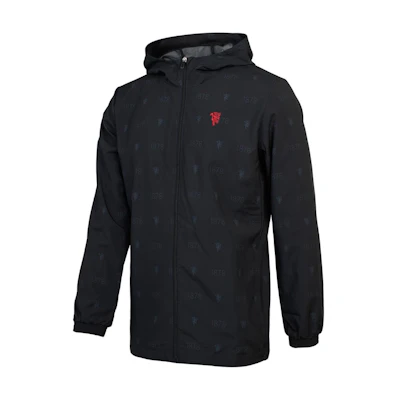 adidas Manchester United Logo Zip-Up Football Jacket Black H56689
