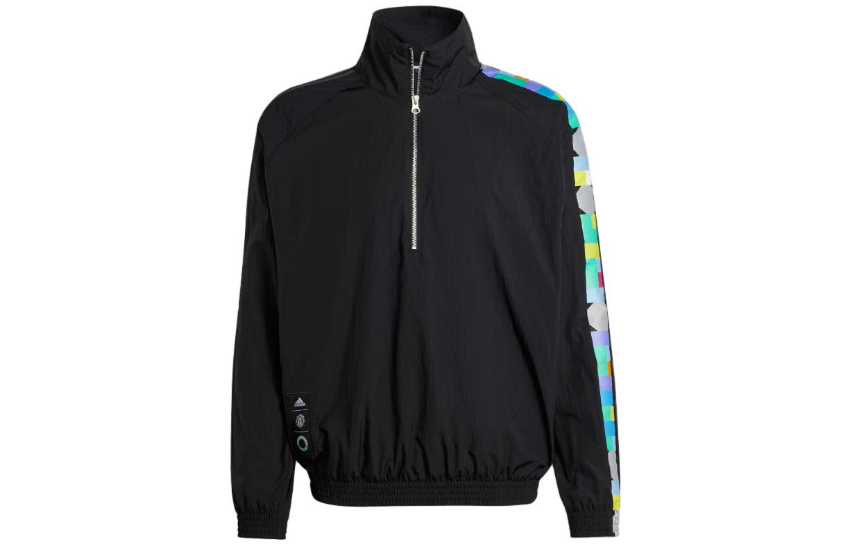 Buy adidas Manchester United Peter Saville Jaket Track Hitam Motif Geometris HY4739