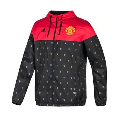 adidas Manchester United Red Black Outdoor Zip Hoodie Jacket Unisex AJ1245