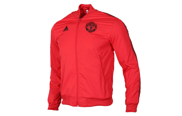 adidas Manchester United Red Long Sleeve Track Jacket for Men DX9077