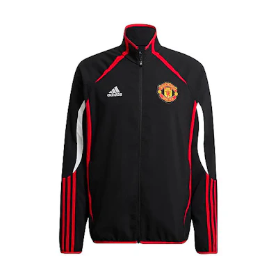 adidas Manchester United Retro Stripe Track Jacket Black Long Sleeve H64069