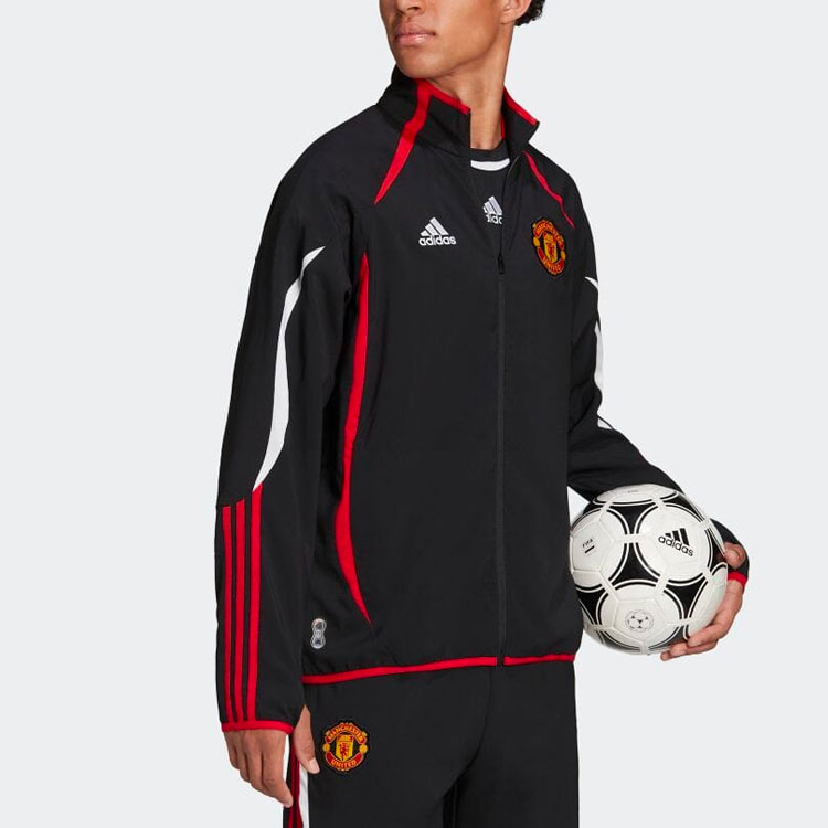 adidas Manchester United Retro Stripe Track Jacket Black  Long Sleeve H64069 圖 5