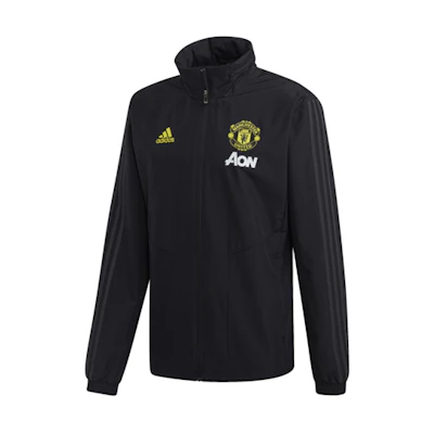 adidas Manchester United Retro Track Jacket Black Soccer Outerwear EB6515