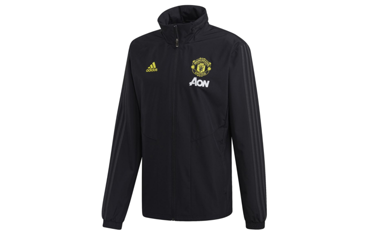 adidas Manchester United Retro Track Jacket Black Soccer Outerwear EB6515 圖 2