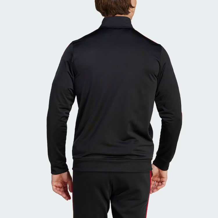 adidas Manchester United Retro Track Jacket Black Soccer Striped Design IA8533 圖 4