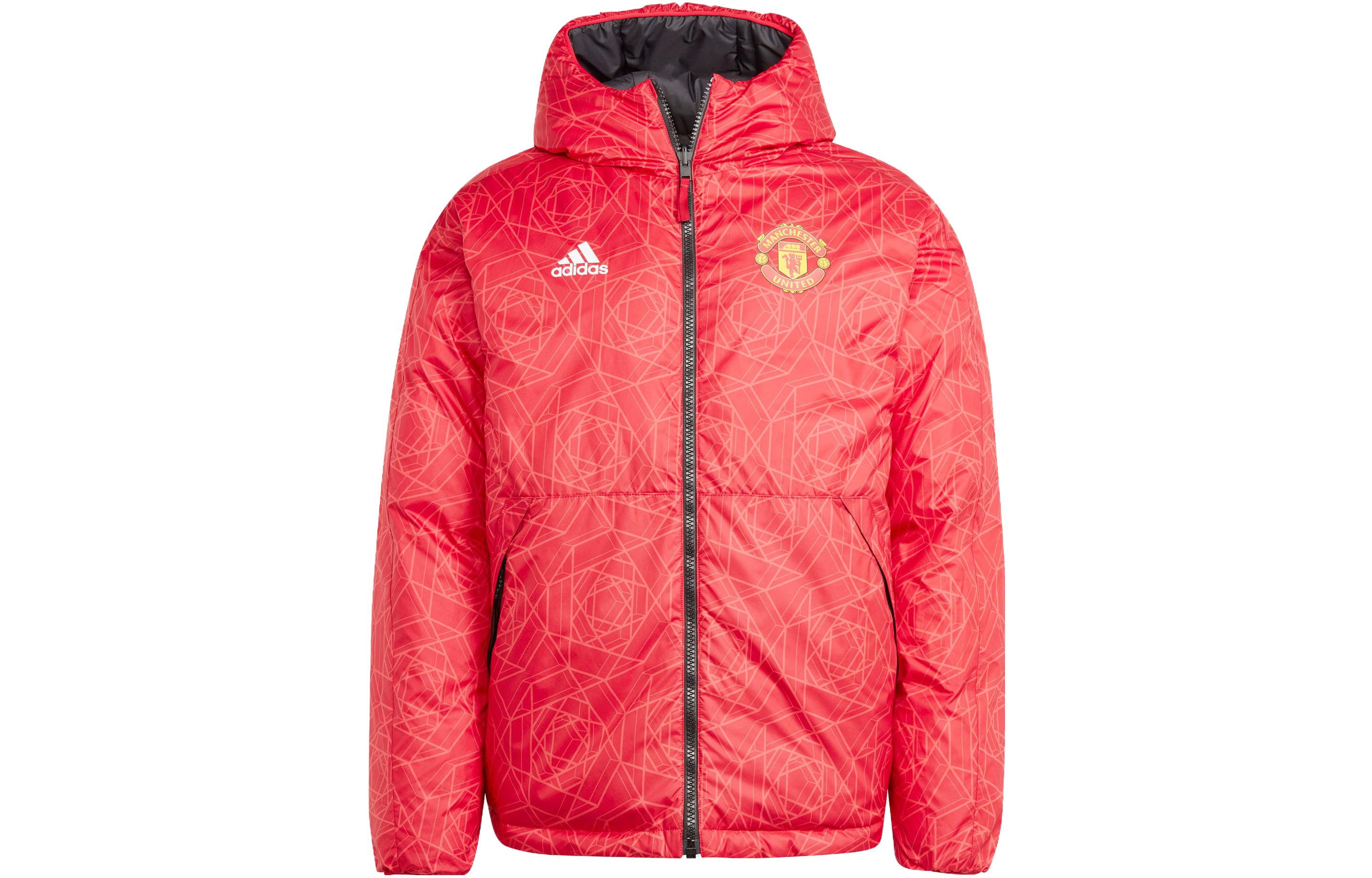 adidas Manchester United Reversible Hooded Puffer Jacket  Casual Sportswear IA8522