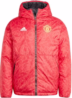 adidas Manchester United Reversible Hooded Puffer Jacket Casual Sportswear IA8522 adidas Manchester United Reversible Hooded Puffer Jacket Casual Sportswear IA8522