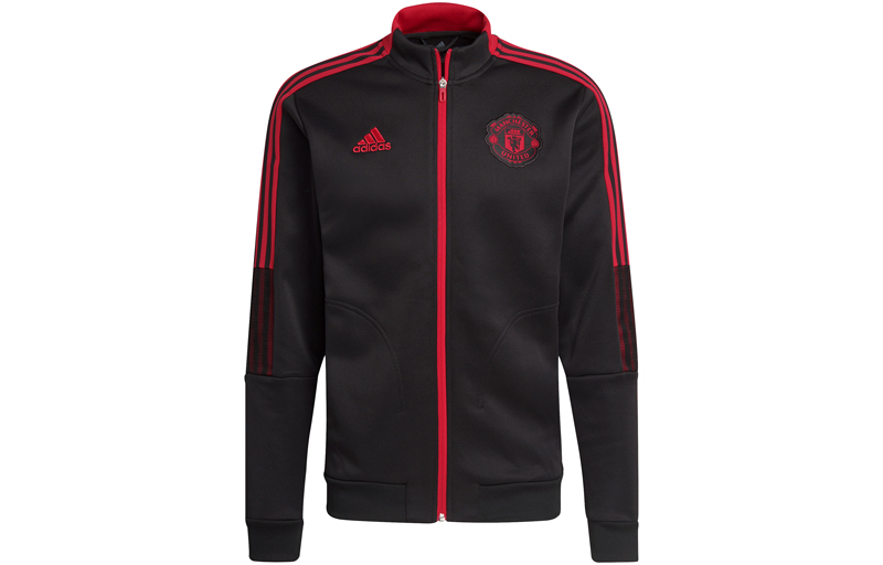 adidas Manchester United Soccer Casual Jacket Black Male GR3901