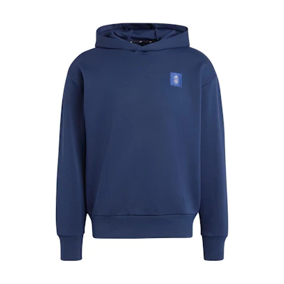 adidas Manchester United SS24 Hoodie Blue - Logo Fashion Team Crest Tee IT4193