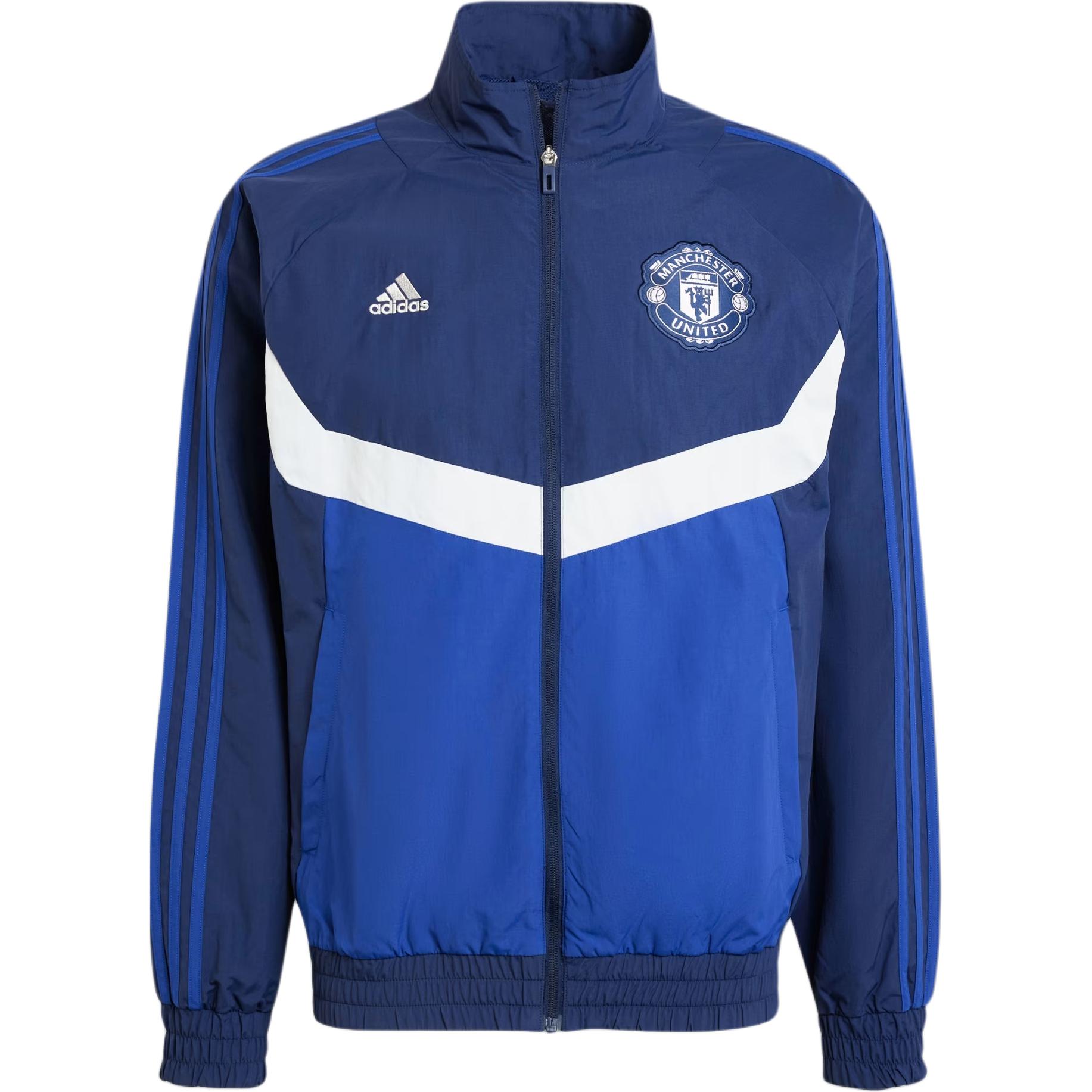 adidas Manchester United SS24 Logo Retro Track Jacket Night Indigo/Victory Blue IT4181