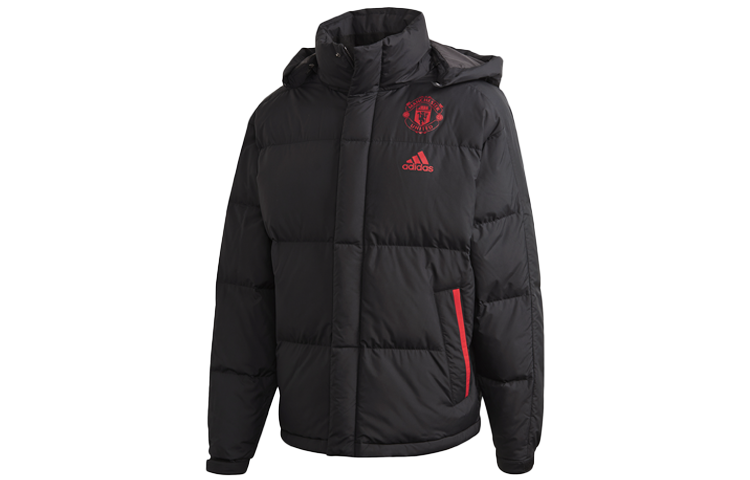 Adidas Manchester United SSP Jacket Black Quilted Football Jacket FP8435