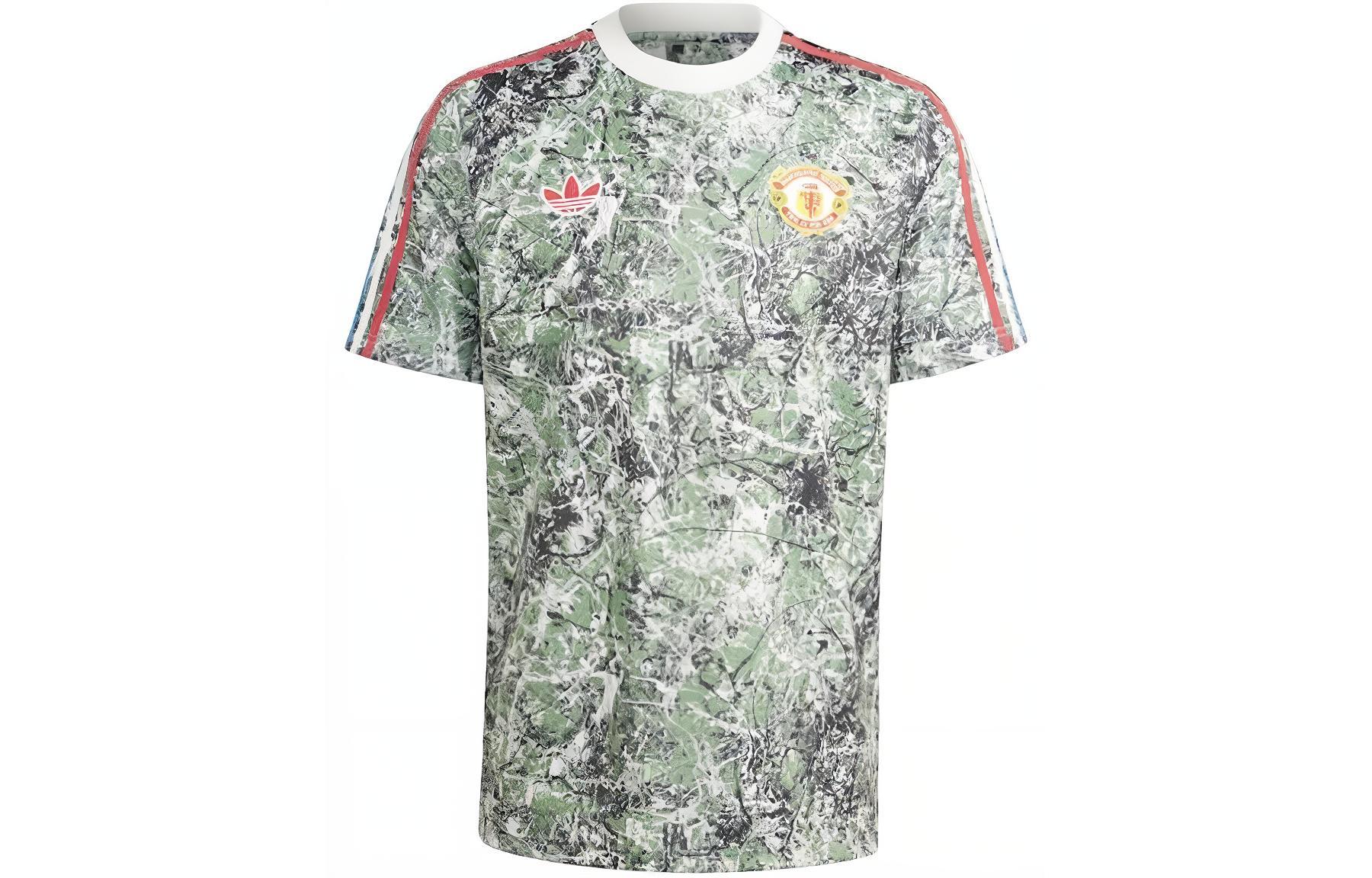 adidas Manchester United Stone Roses Training Tee Green Unisex IM8270