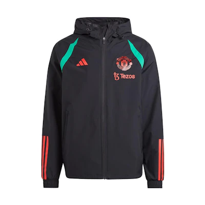 adidas Manchester United Tiro 23 All-Weather Jacket Black Hoodie IA7298