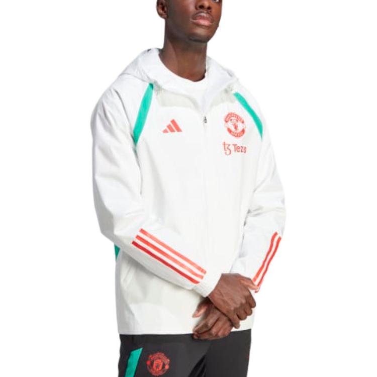adidas Manchester United Tiro 23 All-Weather Jacket Core White Hoodie Jacket IA7297 圖 3
