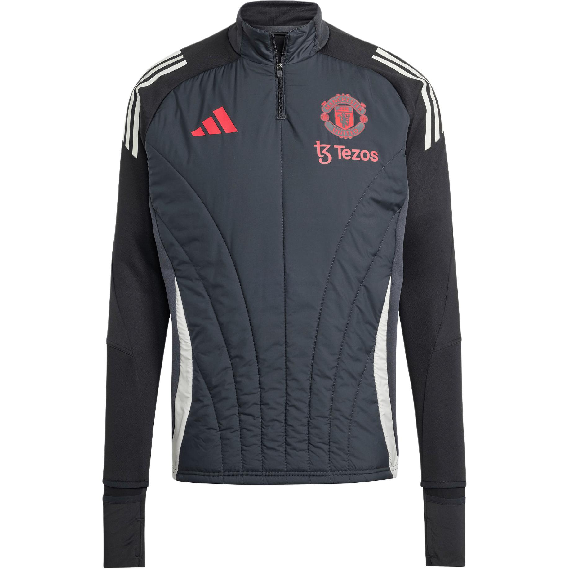adidas Manchester United Tiro 24 AEROREADY Training Half-Zip Sweatshirt Black IS8090