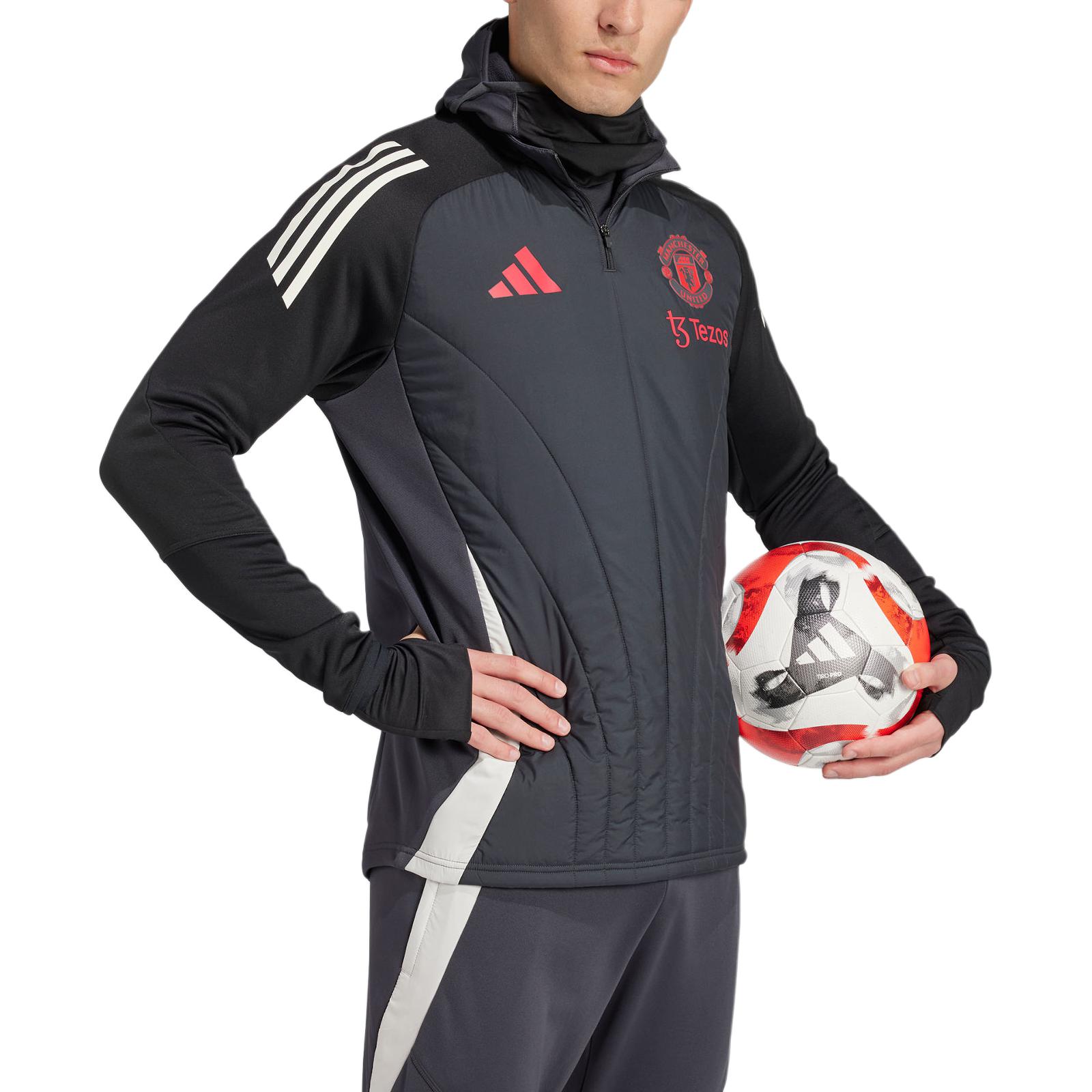 Purchase アディダス マンチェスターユナイテッド ティロ24 AEROREADY トレーニングハーフジップスウェット ブラック IS8090