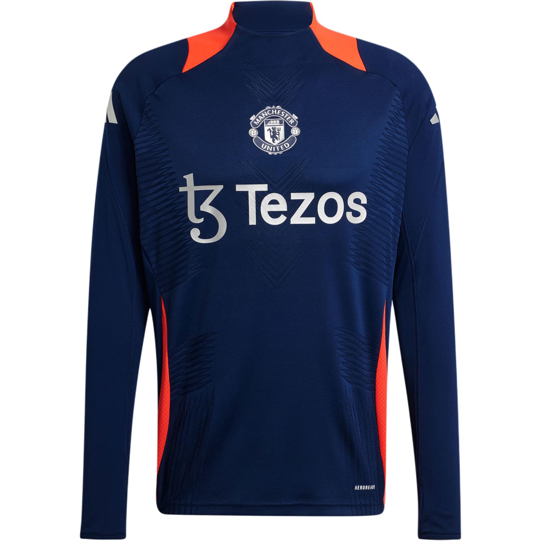 adidas Manchester United Tiro 24 Pro Top Retro Navy Long-Sleeve Soccer Shirt Men IT1999