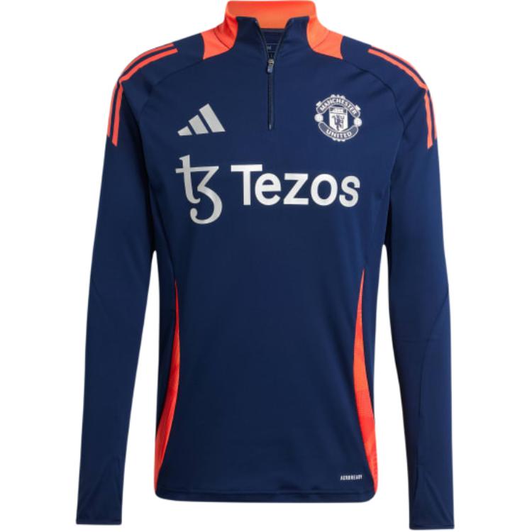 adidas Manchester United Tiro 24 Slim Fit Training Top Blue Long Sleeve IT4239