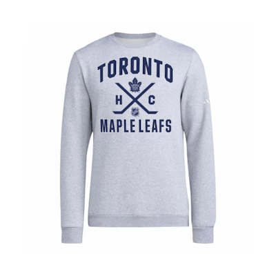 adidas Maple Leafs Ice Hockey Long Sleeve Gray Sweatshirt Crewneck IT1256