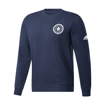 adidas Maple Leafs Ice Hockey Navy Blue Long Sleeve Sweatshirt Mens IK9258