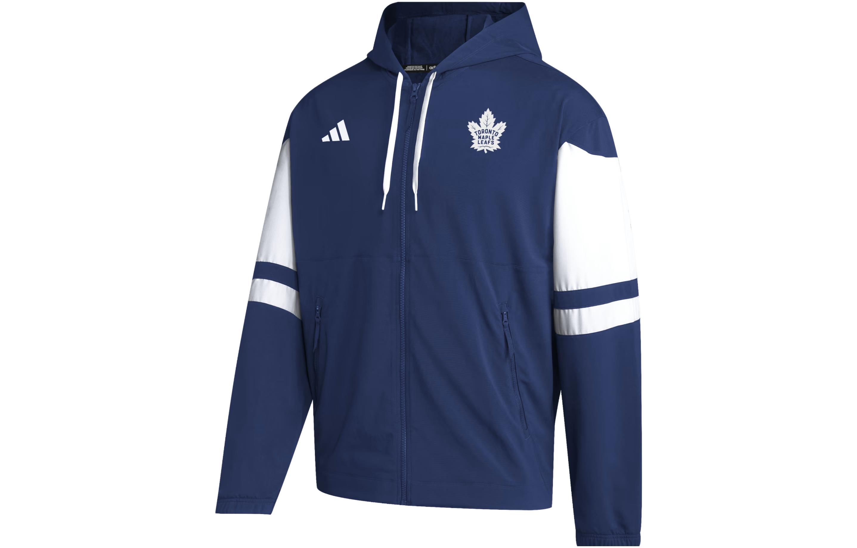 adidas Maple Leafs Letter Print Colorblock Training Jacket Blue Unisex IP5964