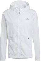 adidas Marathon Logo Printed White Hooded Casual Jacket for Men IB8265 adidas Marathon Logo Printed White Hooded Casual Jacket for Men IB8265