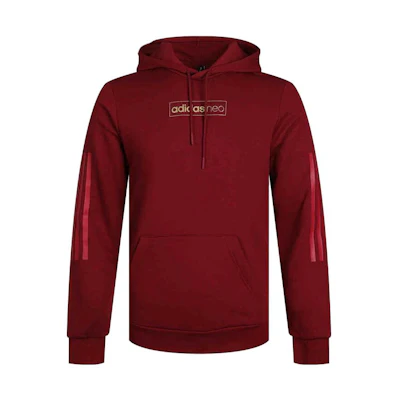 adidas Maroon Hoodie with Letter Print Design GK8772