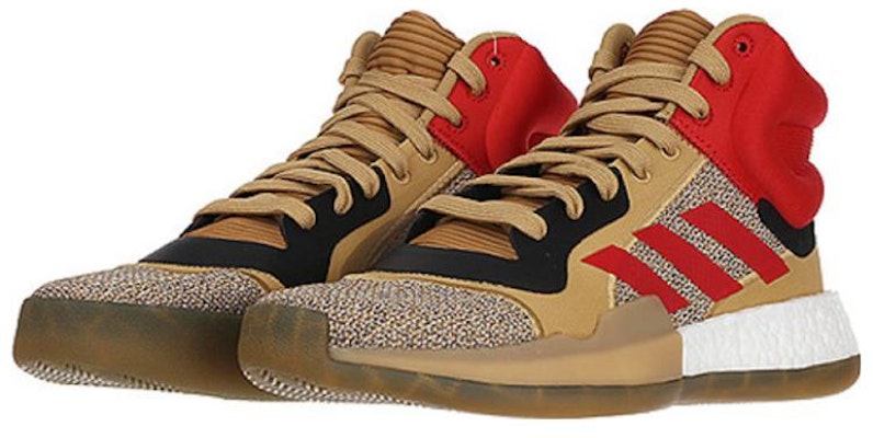 adidas Marquee Boost 中筒 復古籃球鞋 男款 金黑紅 Order adidas Marquee Boost 中筒 復古籃球鞋 男款 金黑紅