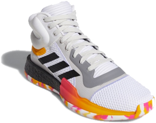 adidas Marquee Boost 減震防滑耐磨 高筒 復古籃球鞋 男款 糖果白 Lookbook adidas Marquee Boost 減震防滑耐磨 高筒 復古籃球鞋 男款 糖果白