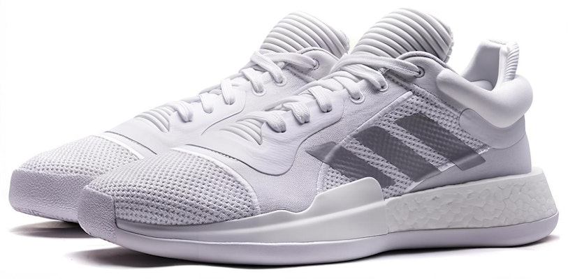 adidas Marquee Boost Low 'Putih Perak Metalik' EG2805 Lookbook adidas Marquee Boost Low 'Putih Perak Metalik' EG2805