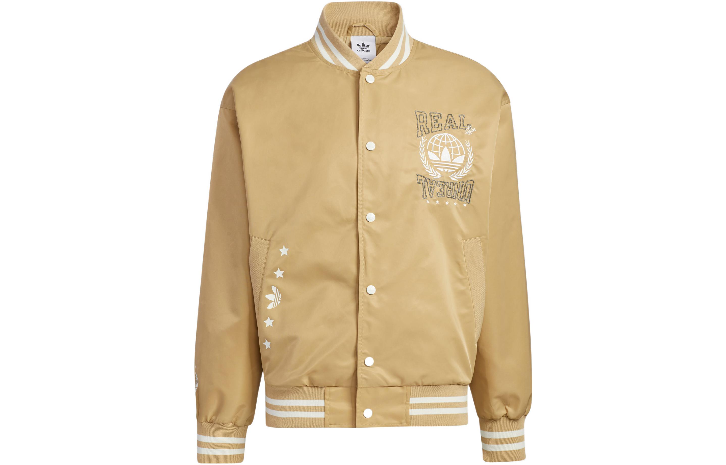 adidas MC Woven Bomber Retro Logo Patch Loose Fit Flight Jacket HY1358