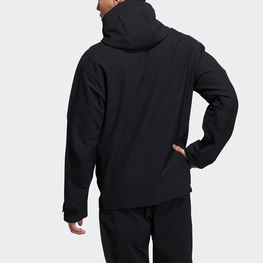 adidas Men’s Black TH WV Multi Logo Print 3-Stripes Sports Hoodie Jacket H39264 圖 4