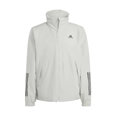 adidas Men’s Logo Printed Striped Zip Jacket Metallic Grey HM2268