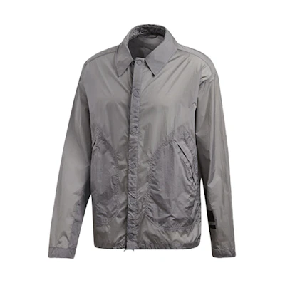 adidas Men’s Logo Tape Coach Jacket Gray CV5820