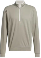 adidas Mens Lightweight Half-Zip Pullover Silver Pebble Long Sleeve Top IU4508 adidas Mens Lightweight Half-Zip Pullover Silver Pebble Long Sleeve Top IU4508