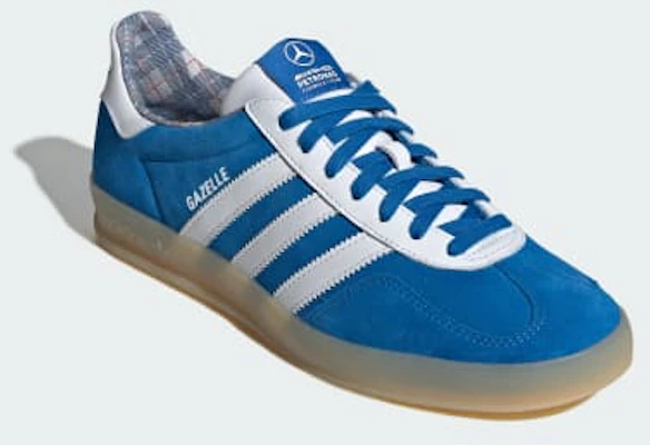 adidas Mercedes-AMG F1 Gazelle 室內鞋 藍鳥/雲白/黃褐色 KJ3264 Shop adidas Mercedes-AMG F1 Gazelle 室內鞋 藍鳥/雲白/黃褐色 KJ3264