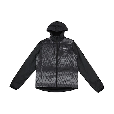 adidas Mesh Print Hooded Jacket Black - Comfortable Casual Wear EC1996