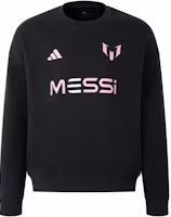 adidas Messi Crewneck Sweatshirt Black Soccer Casual Style JC6120